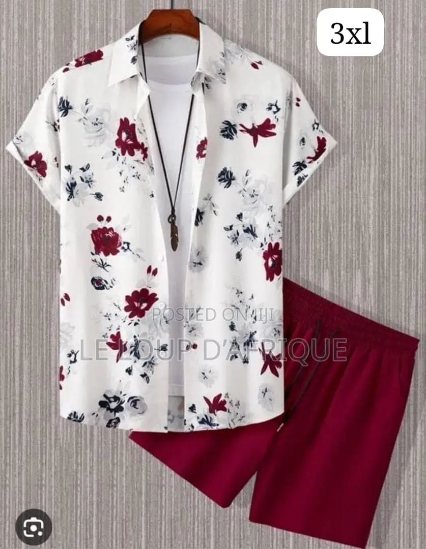 Men Short Sleeve Shirt and Shorts