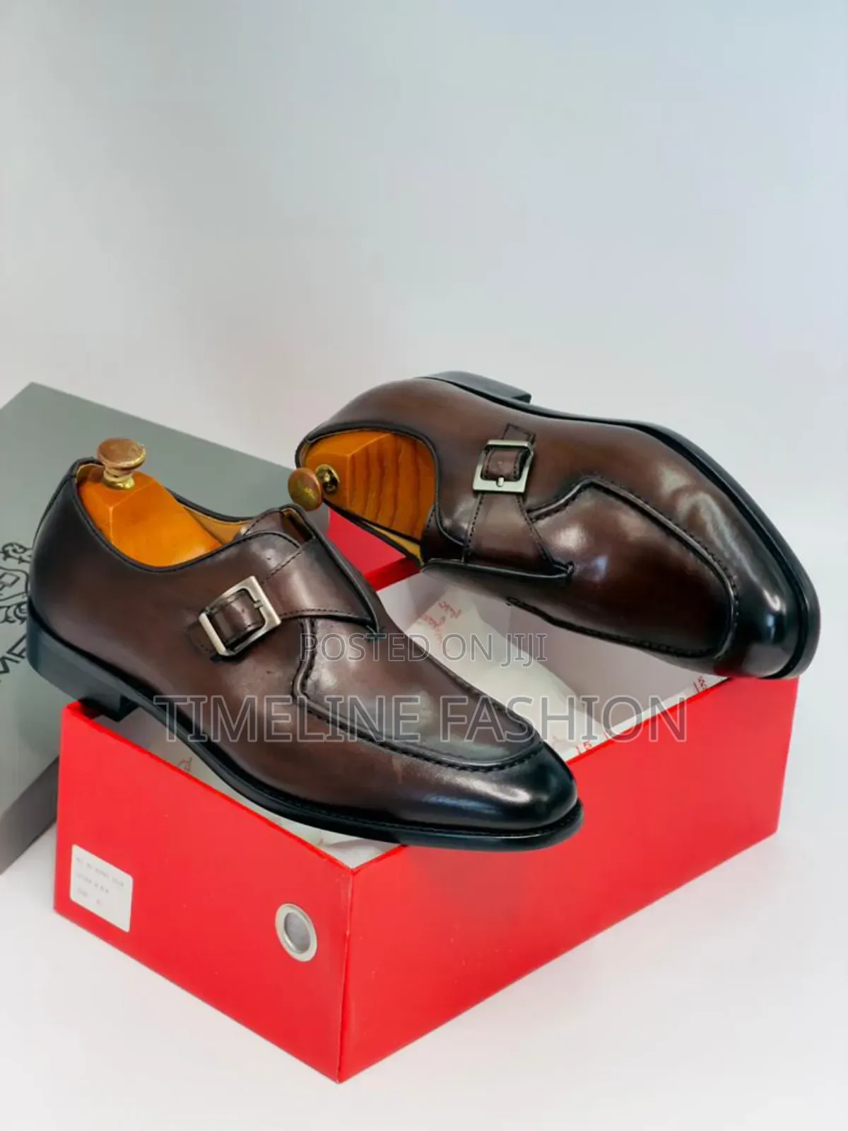 Coffee Brown Maurizio Men's Formal Dressing Monk Strap Shoes