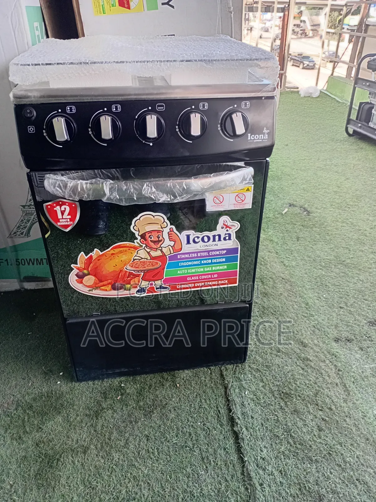 Brand New Icona Gas Cooker With Oven 4 Burners