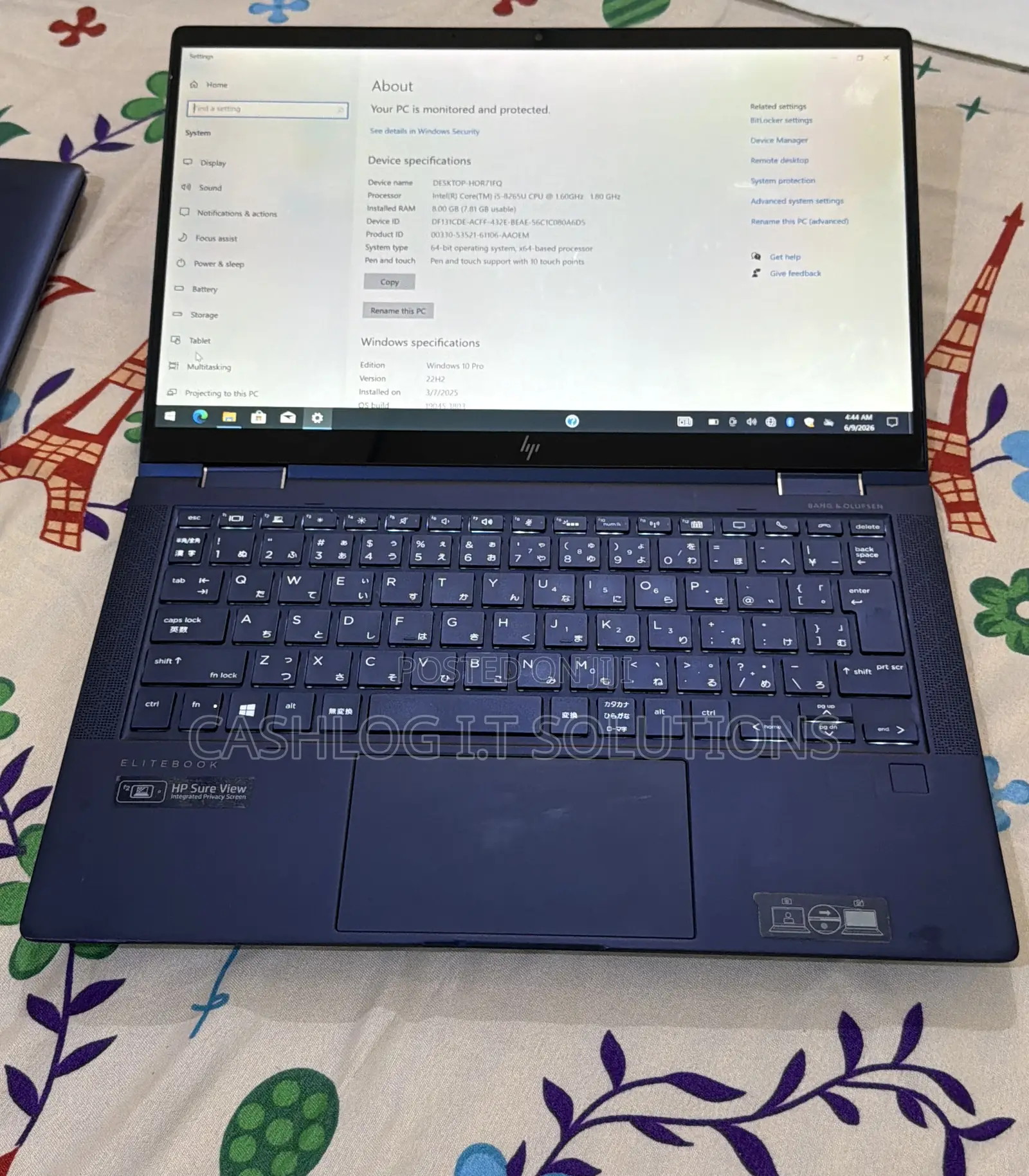 Laptop HP Elite Dragonfly G3 8GB Intel Core i5 SSD 256GB
