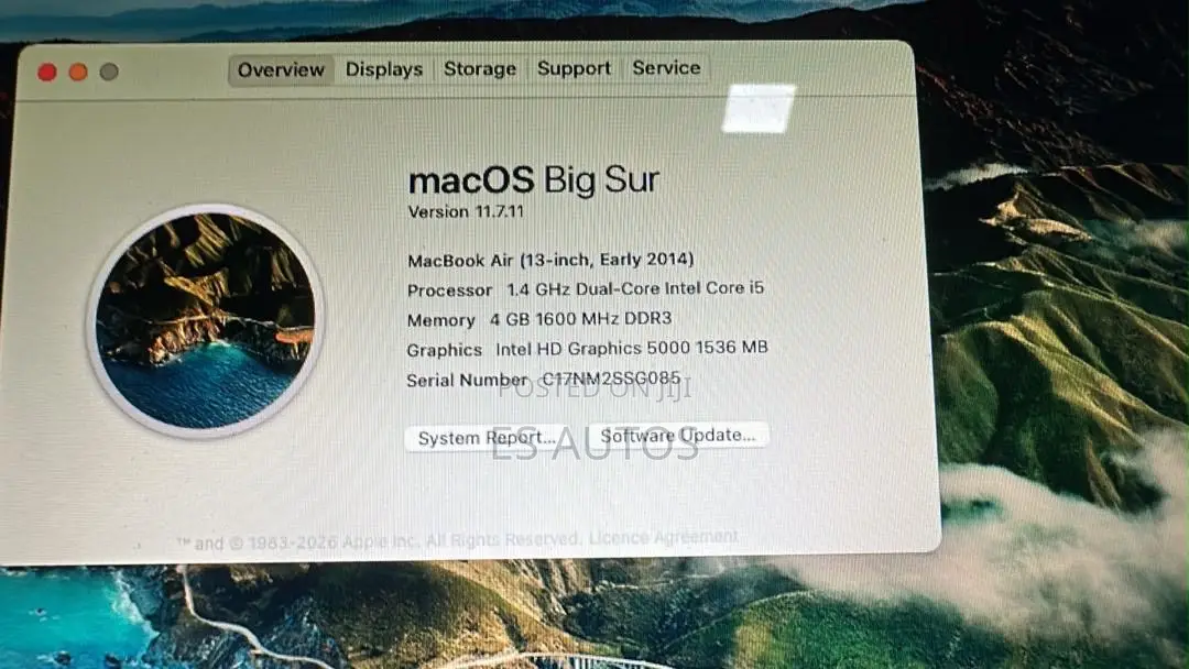 Laptop Apple MacBook 2014 4GB Intel Core i5 SSD 256GB