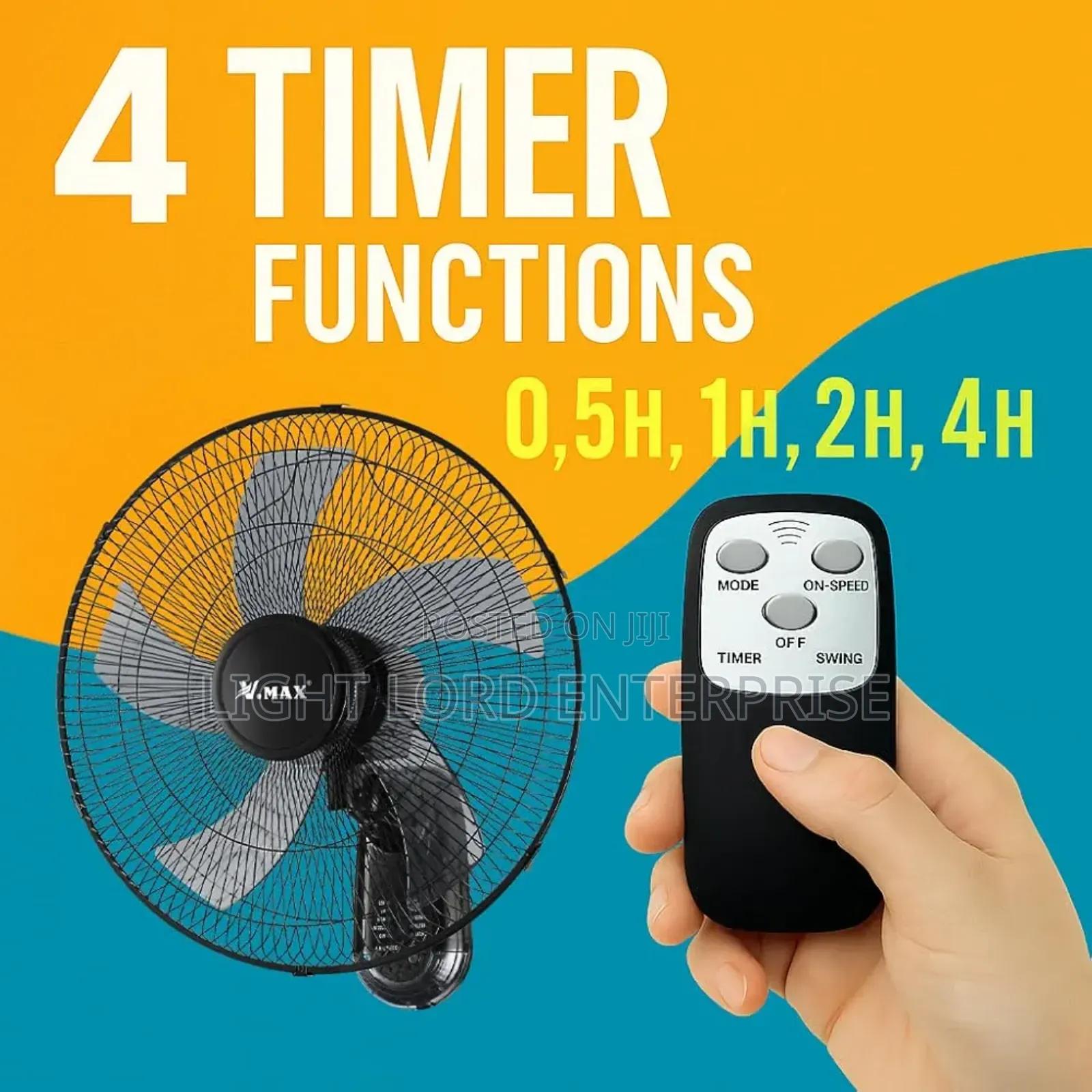 4timer Functions Vmax Wall Fan