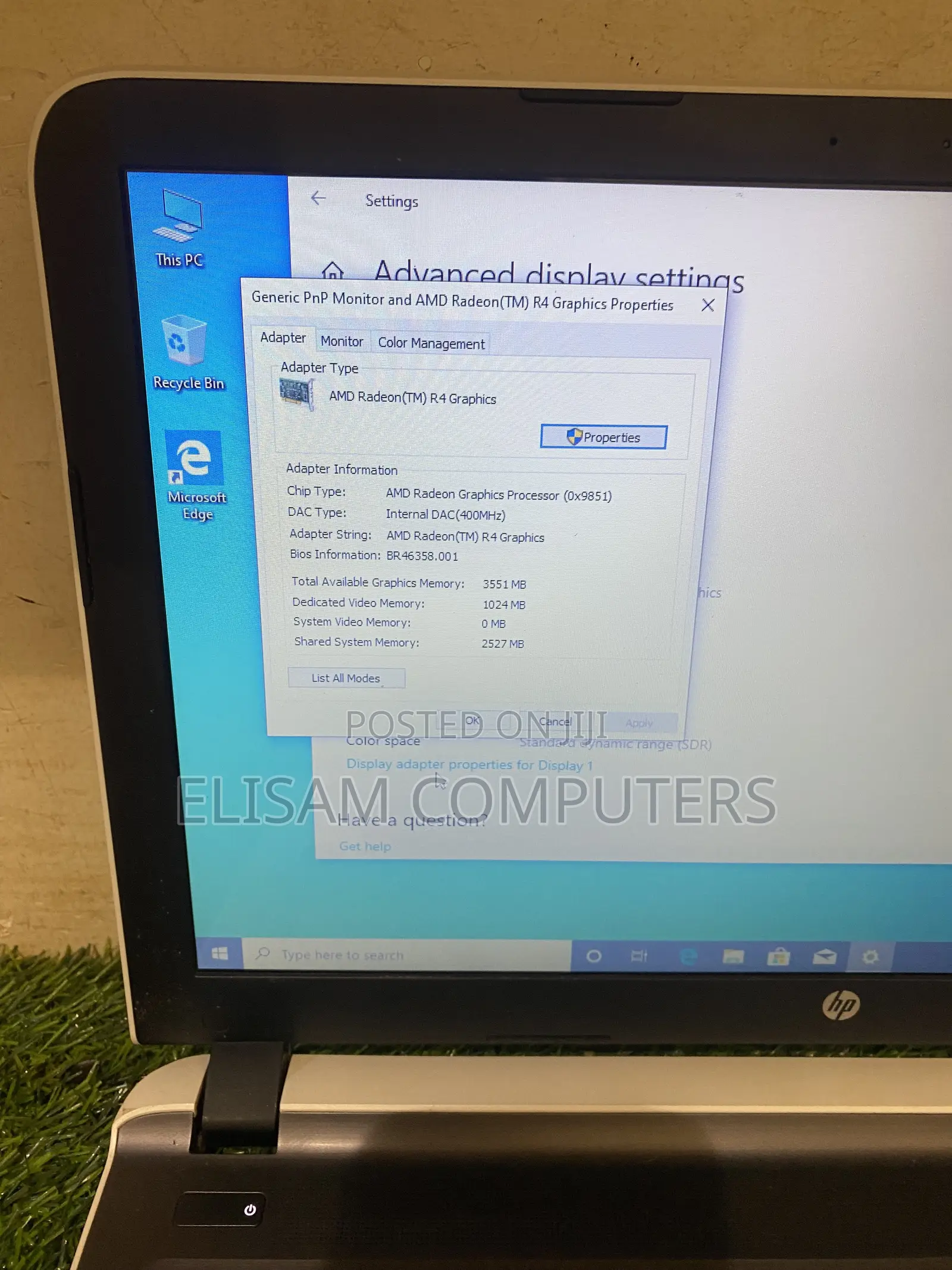 Laptop HP Pavilion 15 6GB AMD A6 SSD 128GB