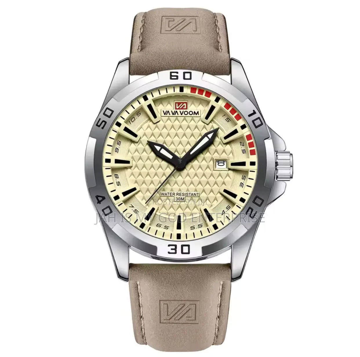 Va Va Voom Men Casual Sport Military Quartz Leather Watch