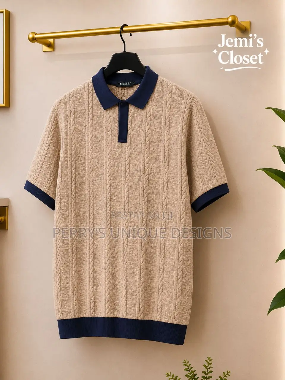Executive Heritage Knit Polo – Coffee Brown