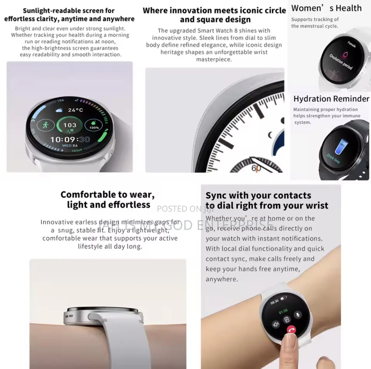 Chibear Smart Waterproof Smartwatch 8 Mini