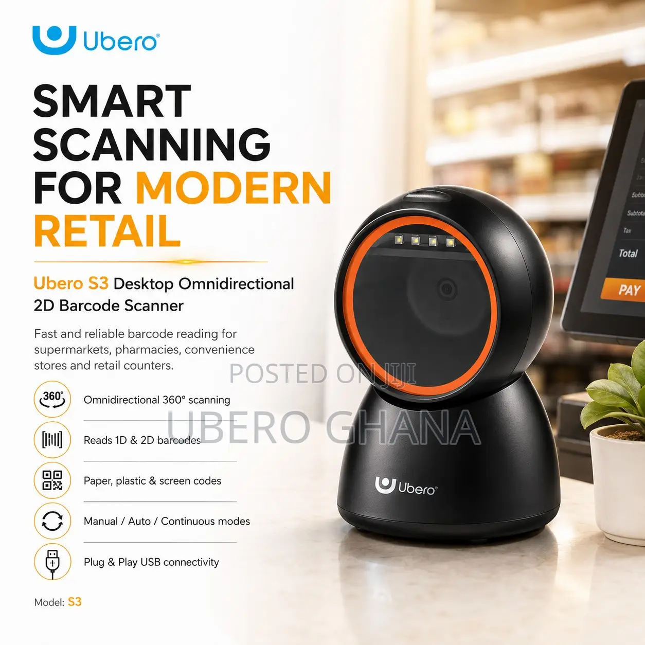 S3 Desktop 2d Barcode Scanner