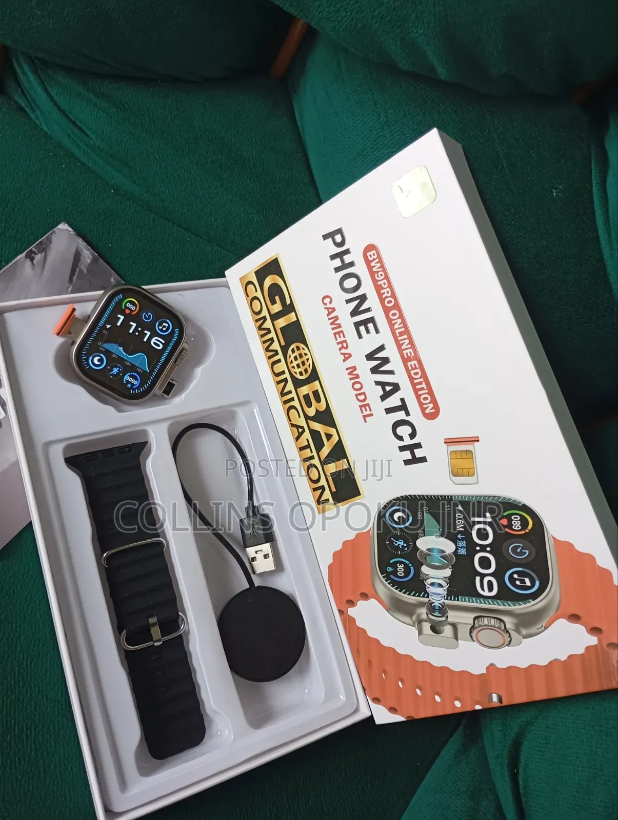 Bw9 Pro Online Edition Camera Smart Watch With Sim Slot - Black