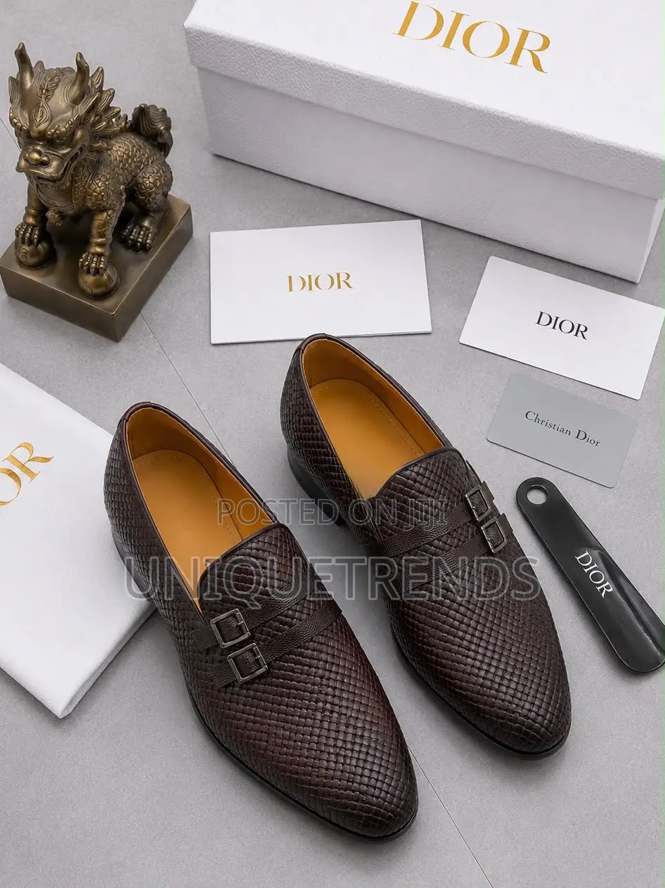 Executive Dior Leather Loafers (Brown)