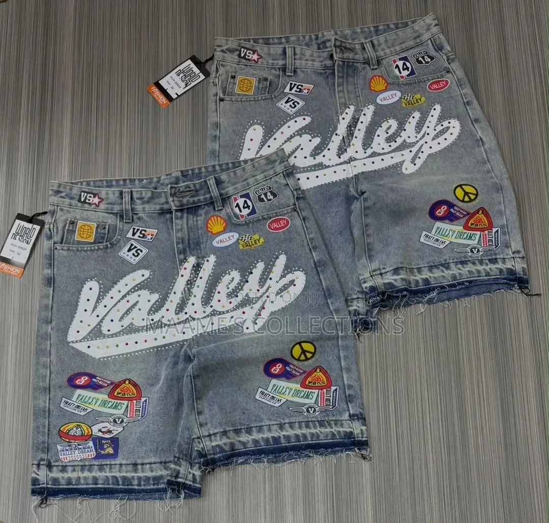 Light-Wash Denim Shorts
