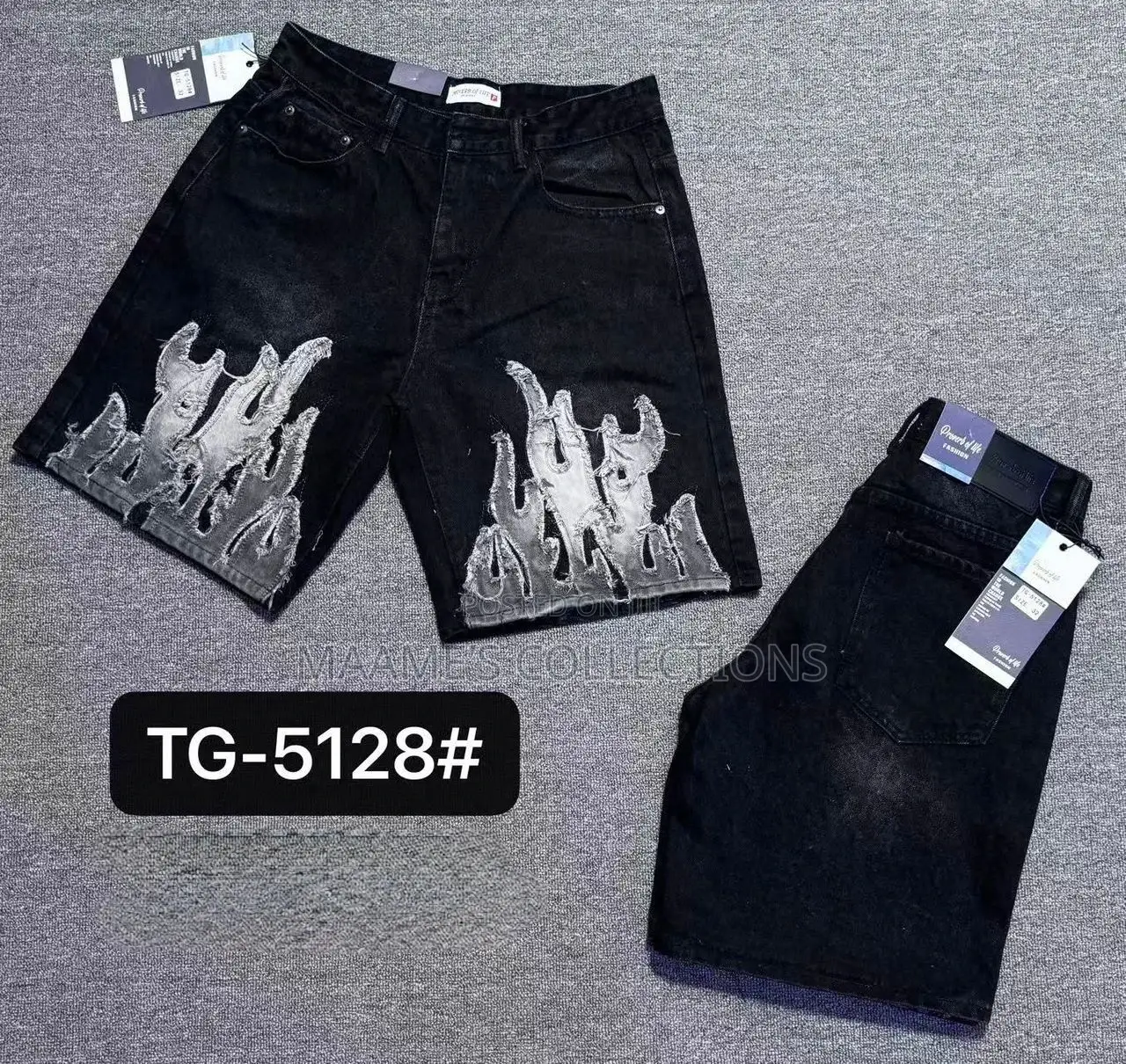 Light-Wash Denim Shorts