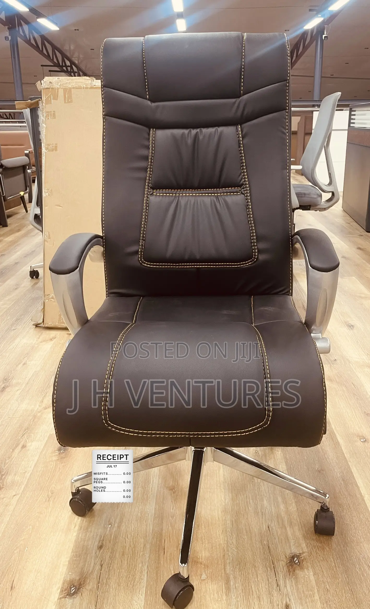 Swivel Leather Office Chair