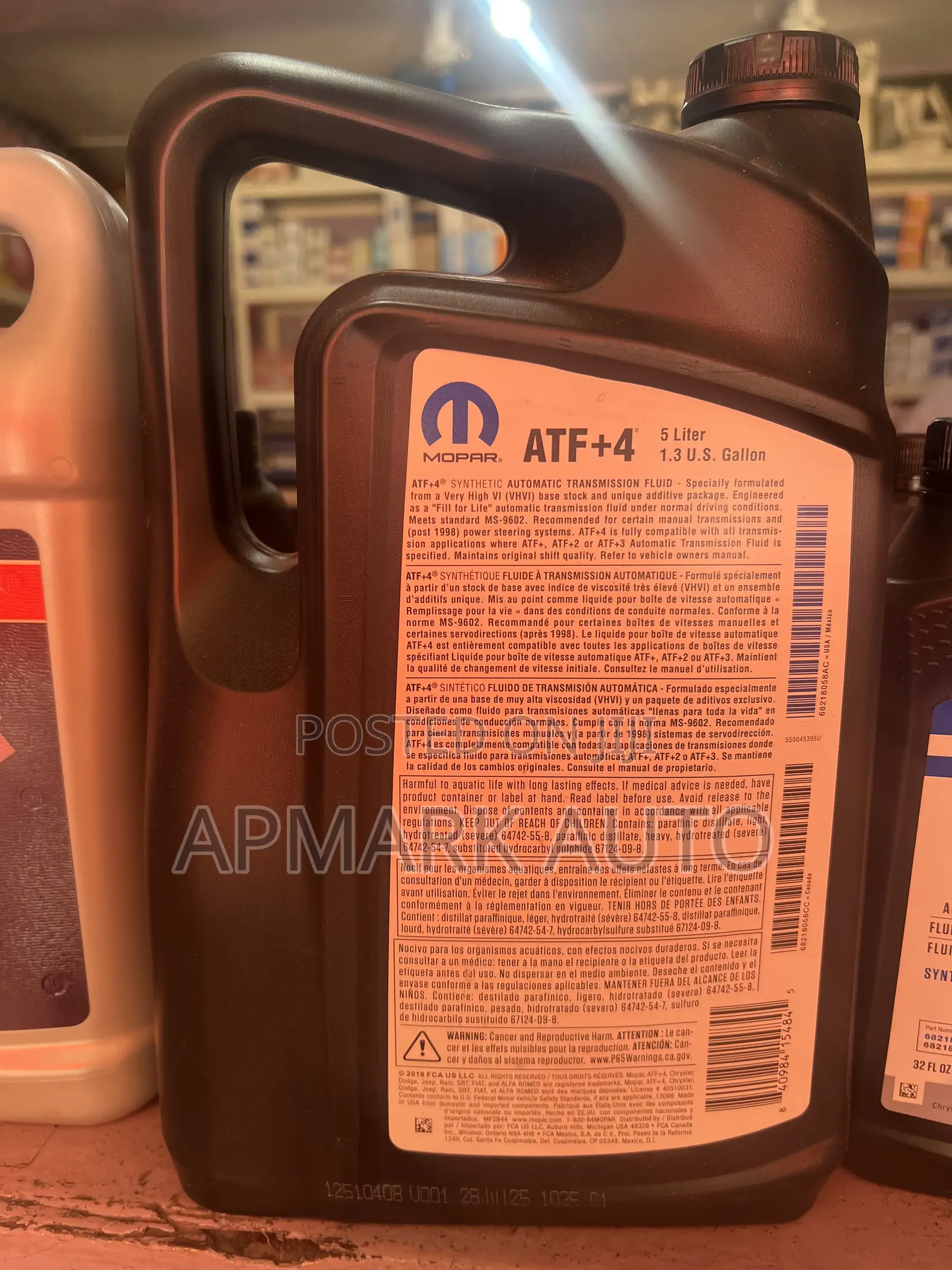Atf+4 Mopar Atf4 Automatic Transmission Fluid 5l for Jeep, Dodge, Ram