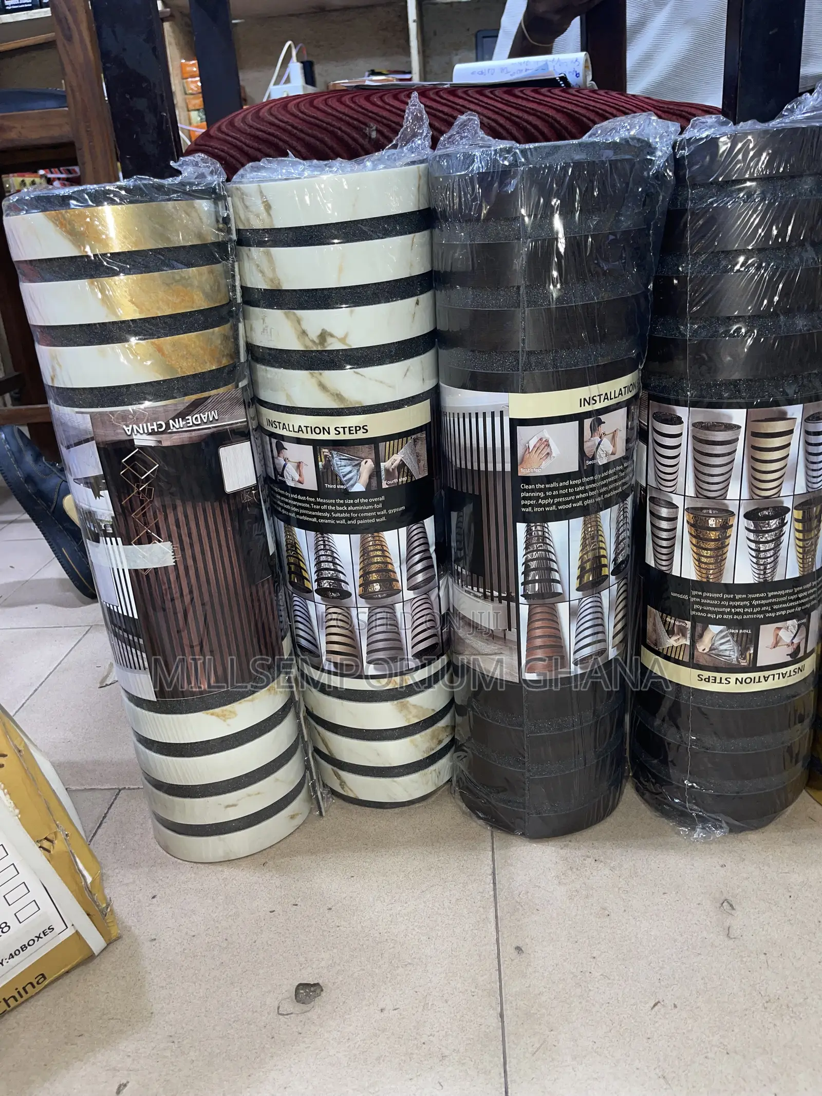 Fluted Peel Stick Wall Panel - 3x Wide Self-Adhesive Foam Tiles