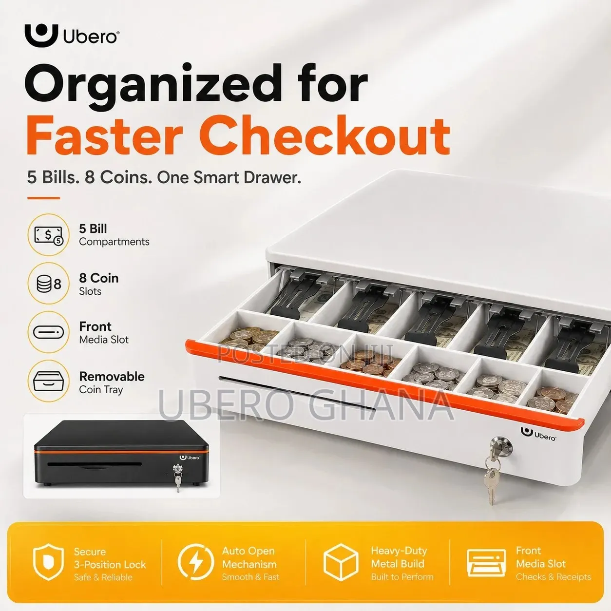 Ubero C1 Automatic Cash Drawer