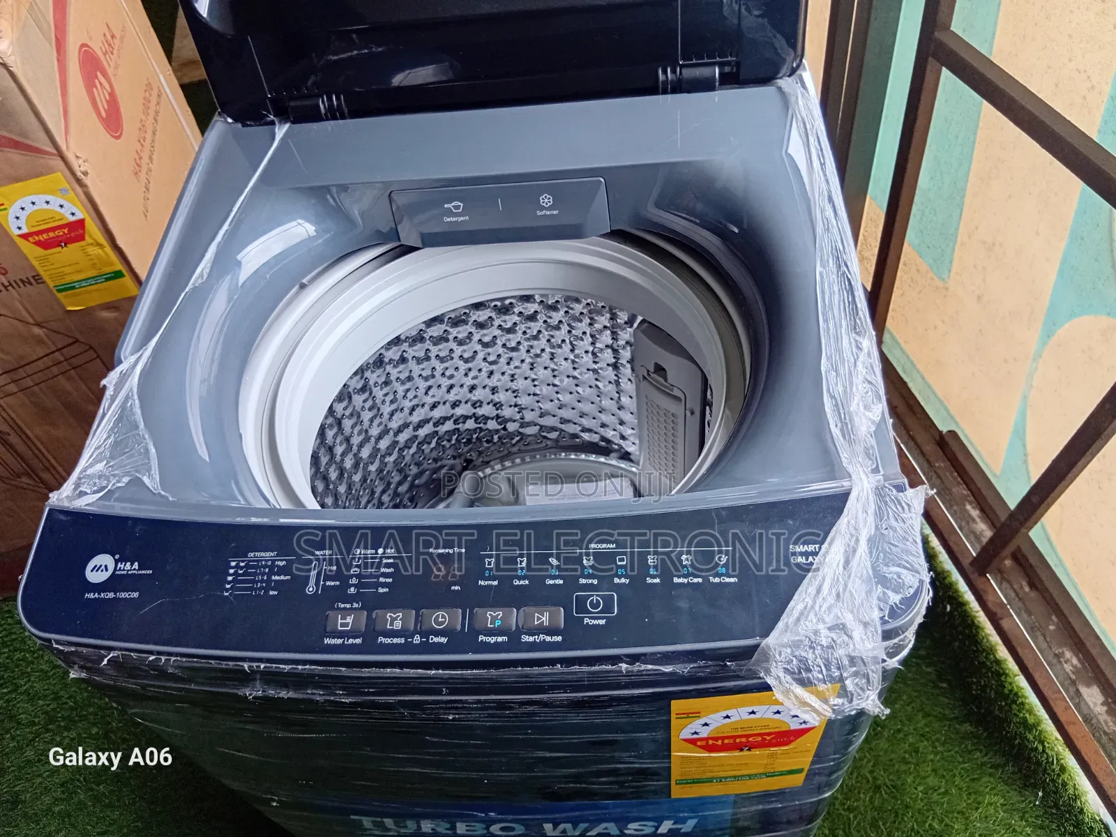 Elegant Black Top Load Washing Machine