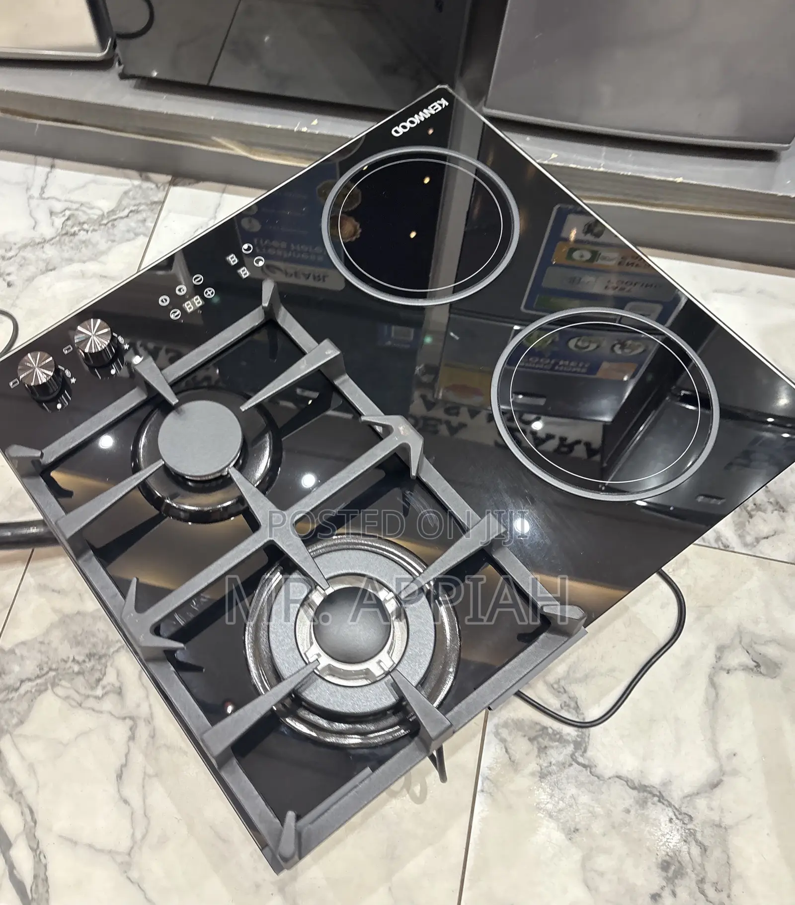 Order Classic Kenwood 60cm 2 Gas + 2 Electric Hob(Black)Glass 