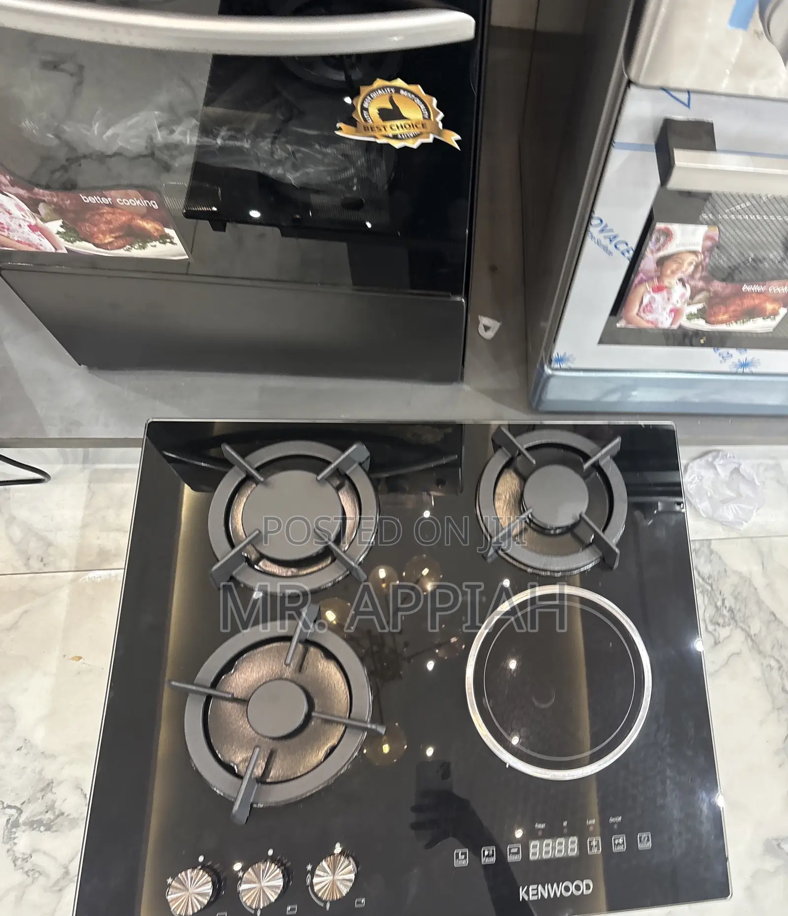 Order Authentic Kenwood 60cm 3 + 1 Tempered Glass Burner 