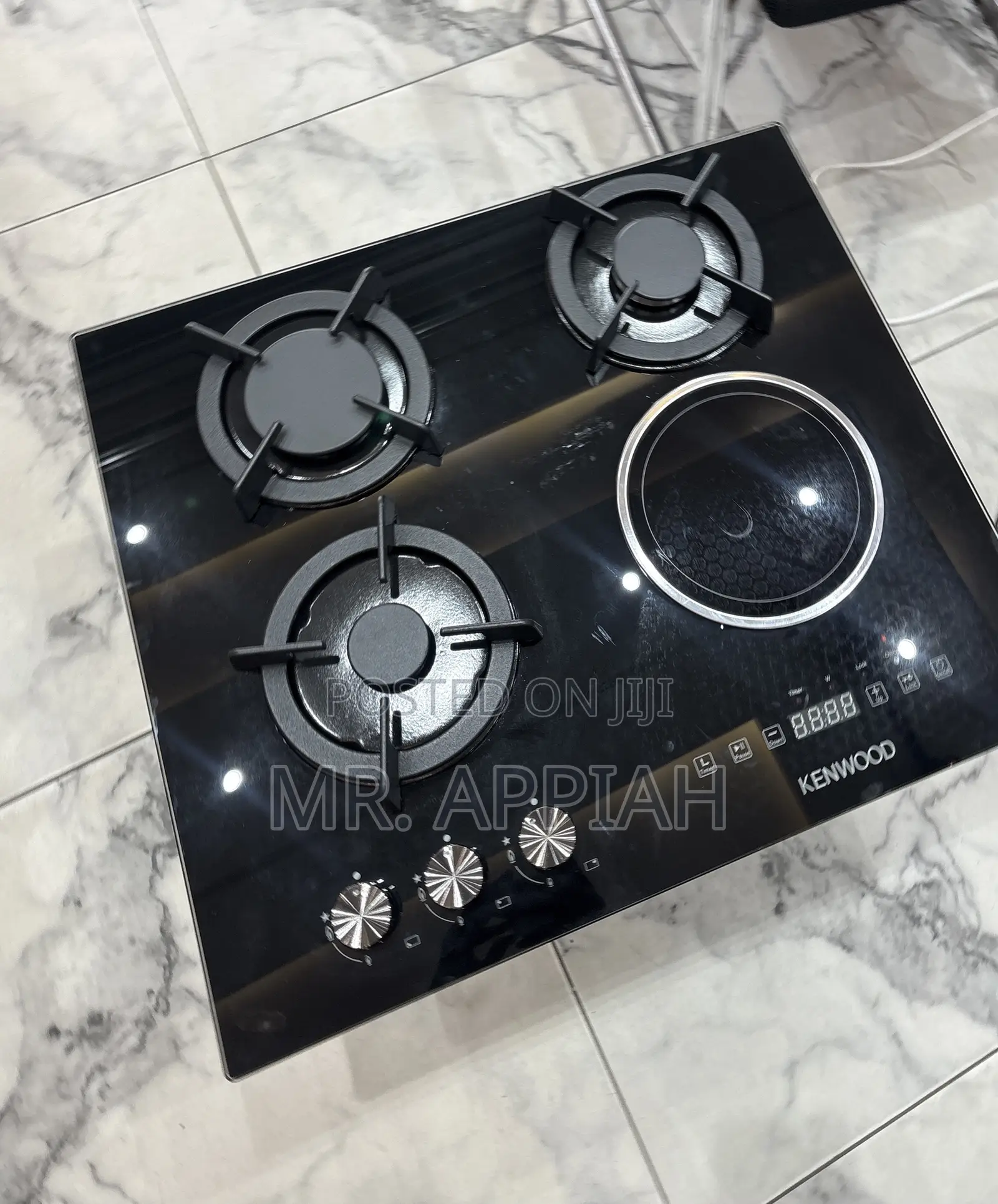 Check Out Kenwood 60cm 3 Gas + Electric Hob(Black)Glass
