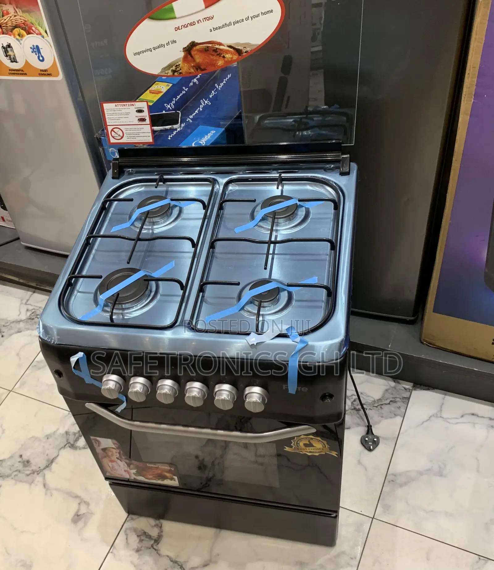 Top Notch Black Ferre 50x60 (New Line) Gas Cooker