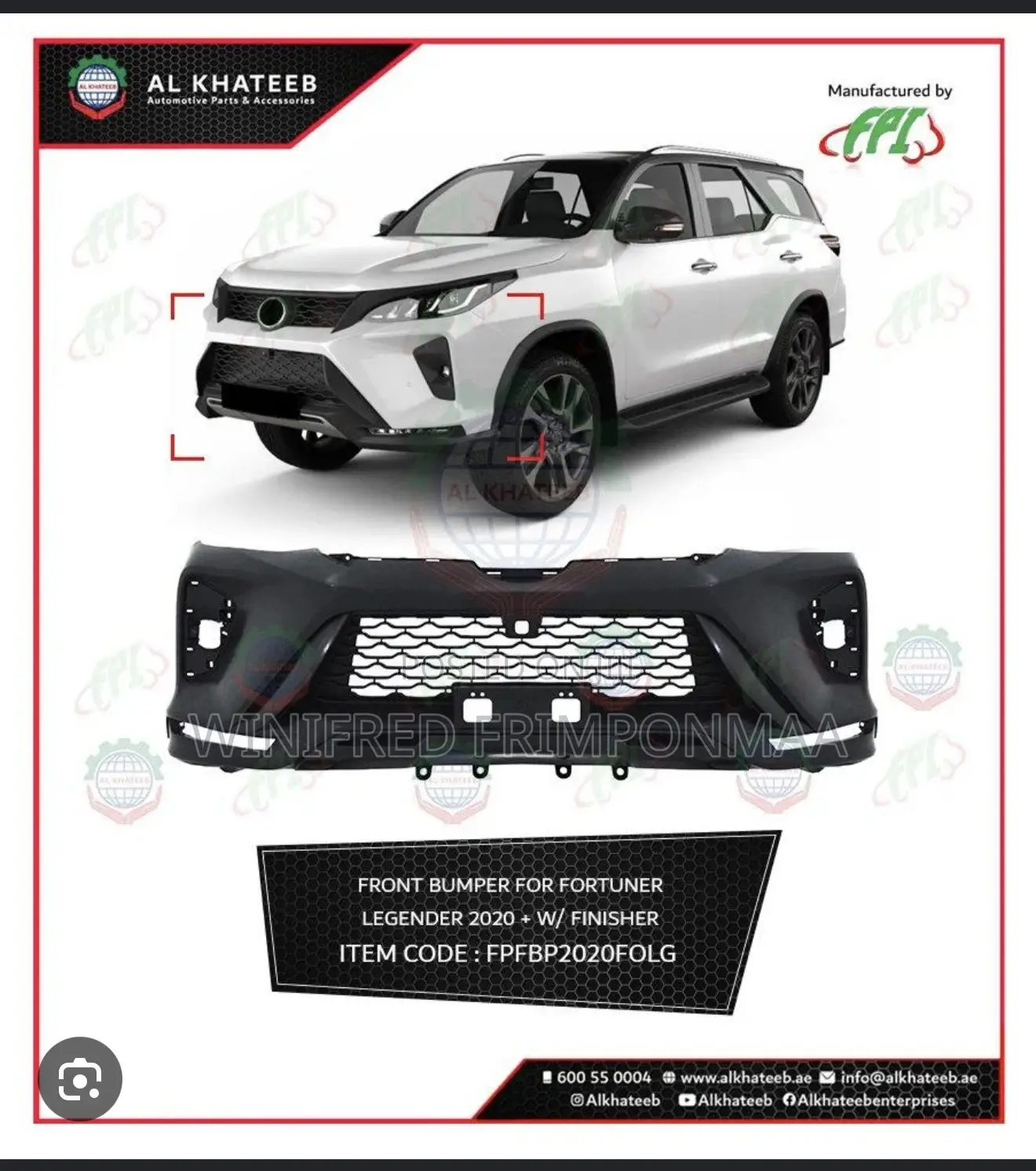 Fortuner 2022,2023,2024 Front Bumper Complete