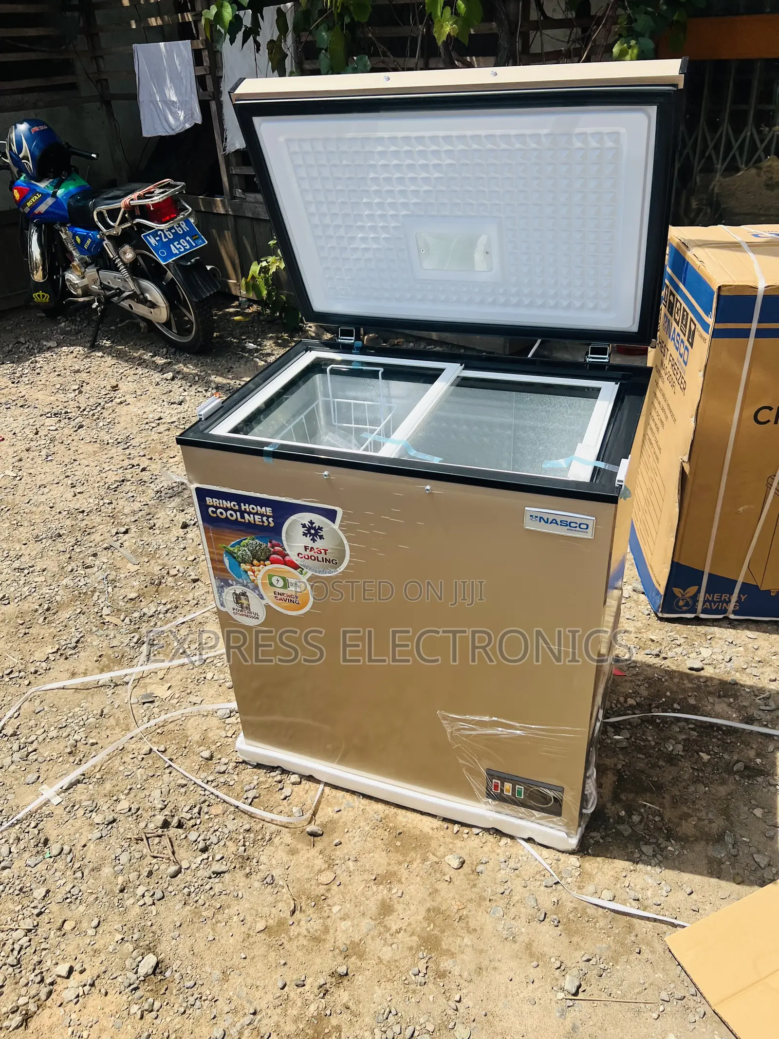 Shop the New Sleek Gold Color Chest Freezer 150l Nasco