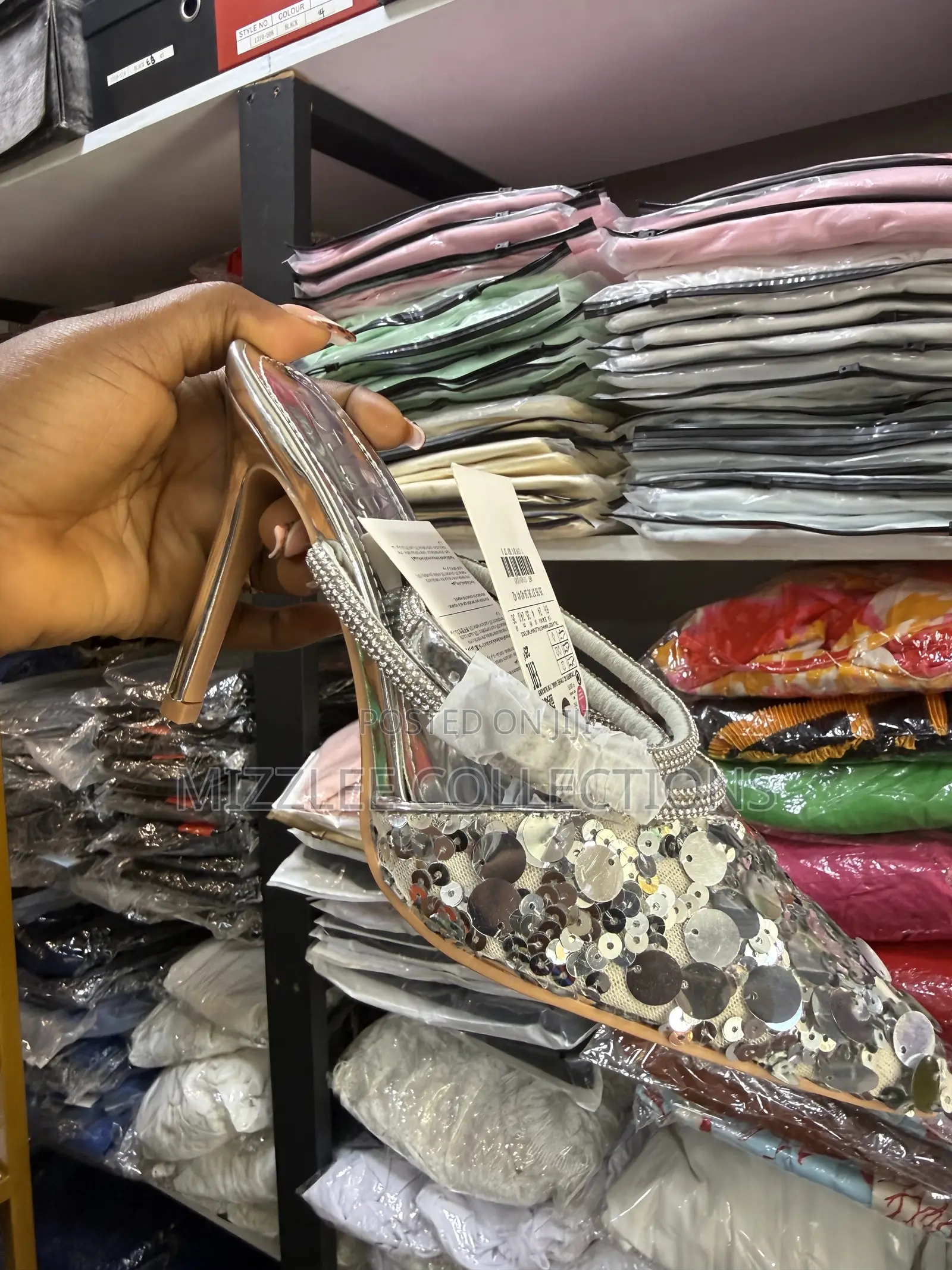 Quality Ladies Golden Boxed Heels