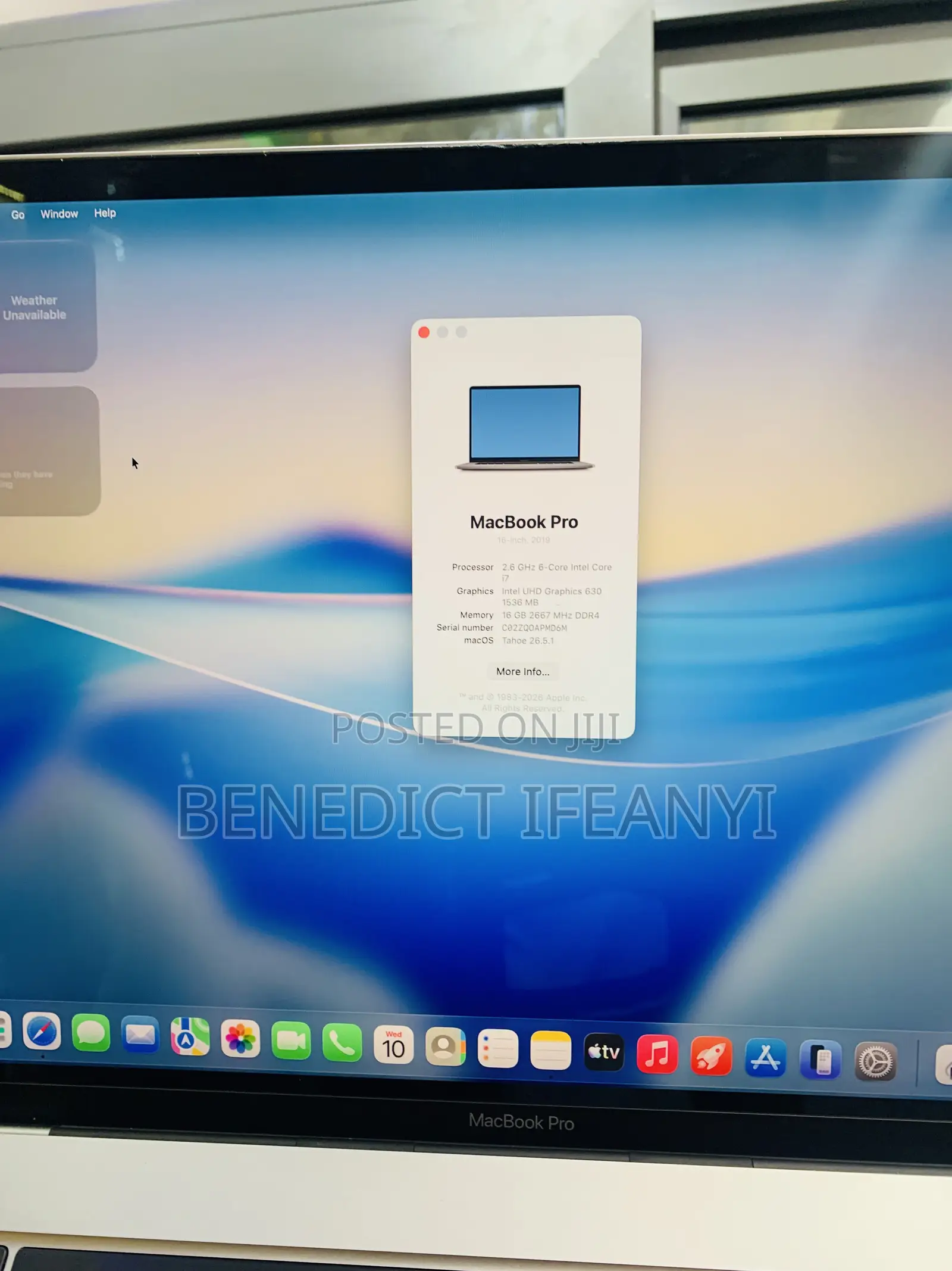 Laptop Apple MacBook Pro 2019 16GB Intel Core i7 SSD 512GB