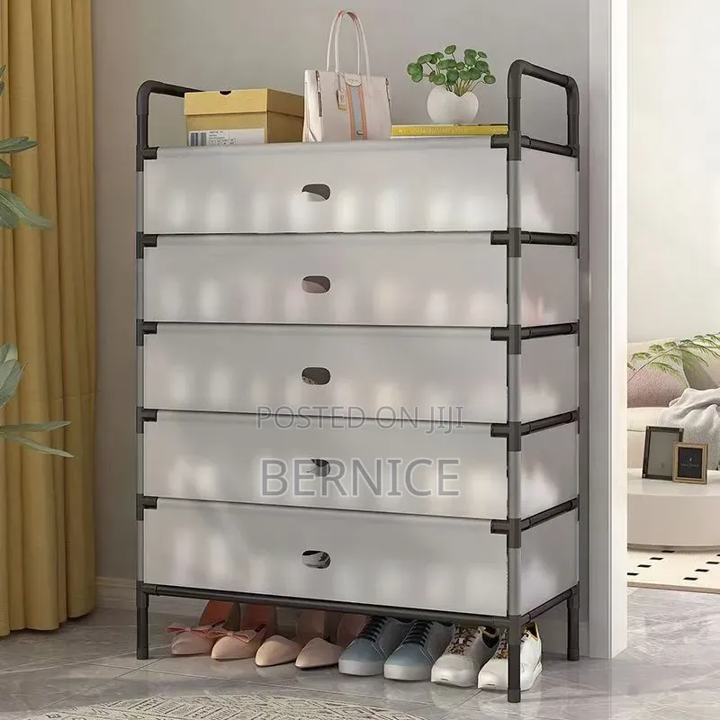 Big Size ,5-Tier Shoe Rack With Dust Cover