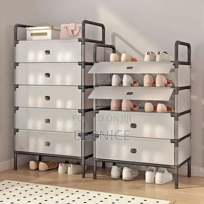 Big Size ,5-Tier Shoe Rack With Dust Cover