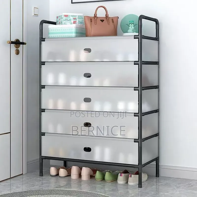 Big Size ,5-Tier Shoe Rack With Dust Cover