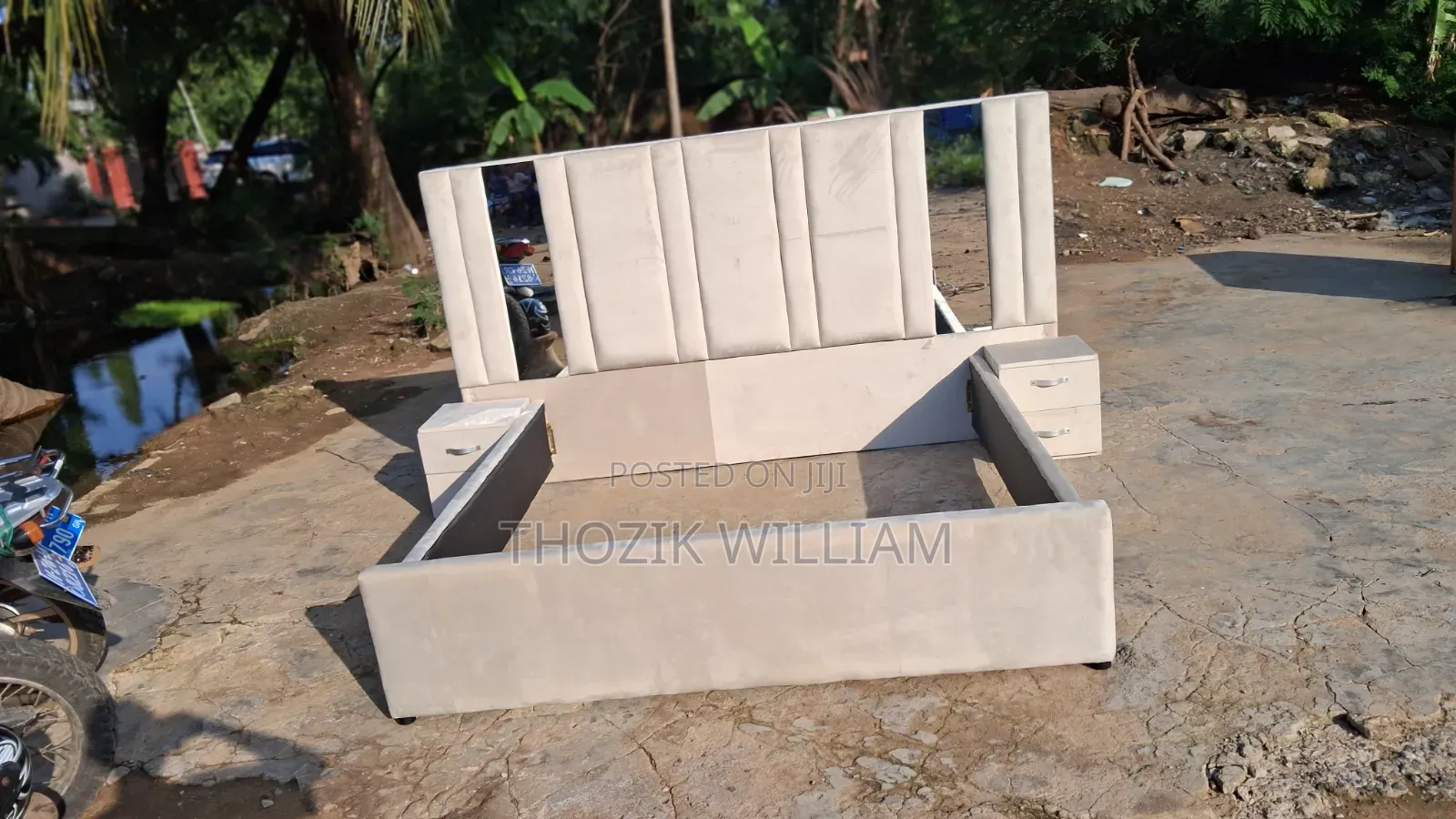 Available King Size Bed Frame With Side Drawer