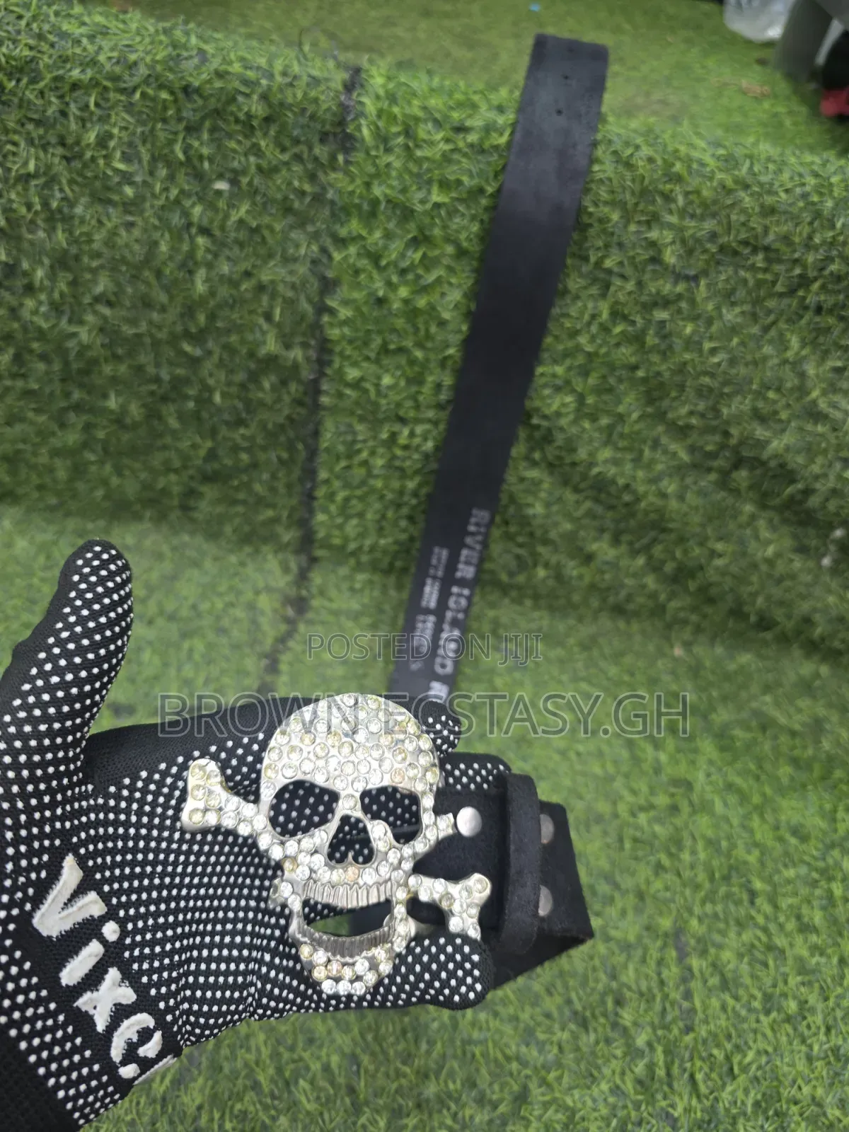 Original River Island Iced Skull Belt (Uk Used)