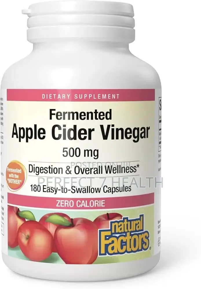 Fermented Apple Cider Vinegar With the Mother, 500mg, 180 Capsules