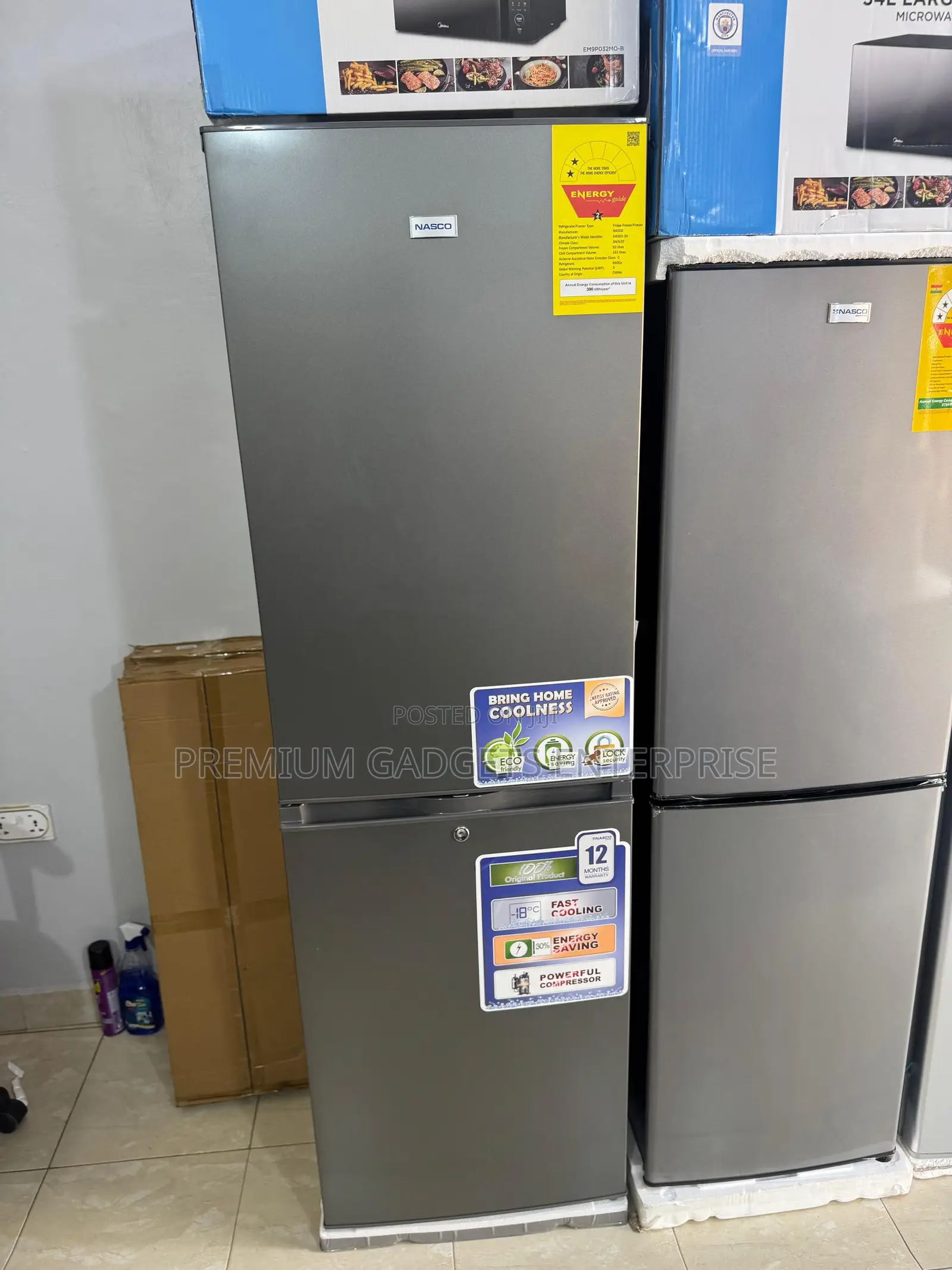 Nasco 258ltr Double Door Energy Saving Bottom Freezer Nasd2-30 Fridge