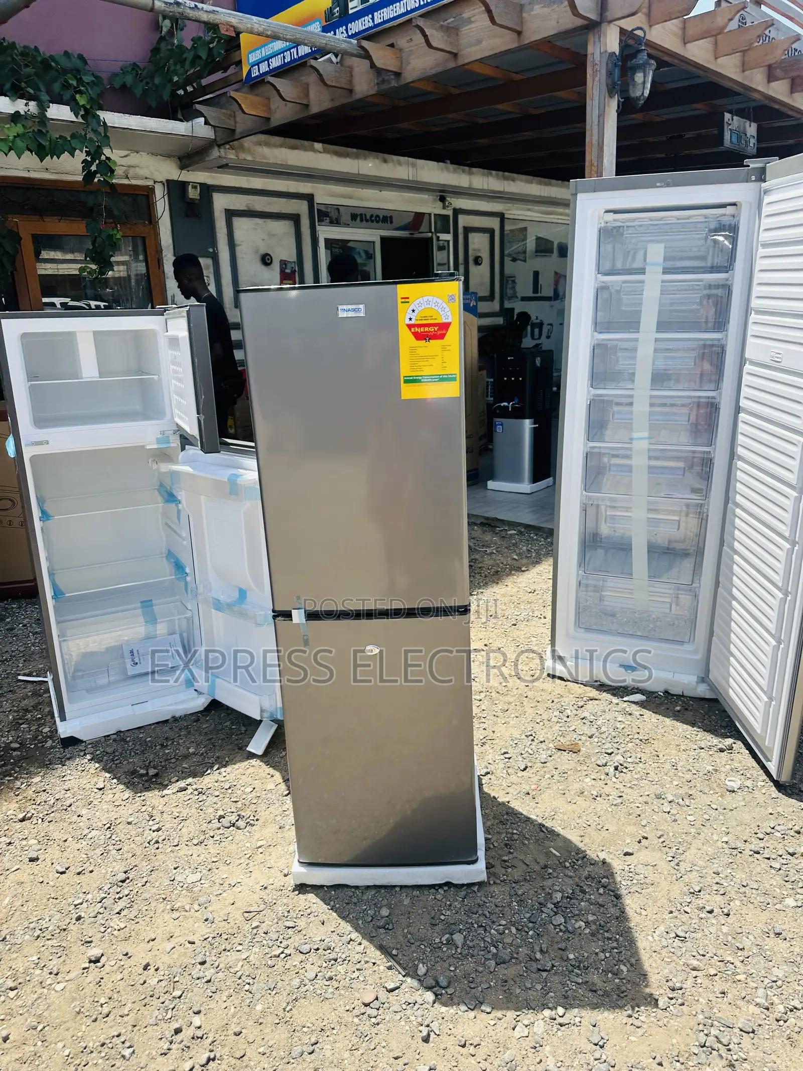 Text Us for Your Nasd2-20fl Double Door Fridge Nasco Grey