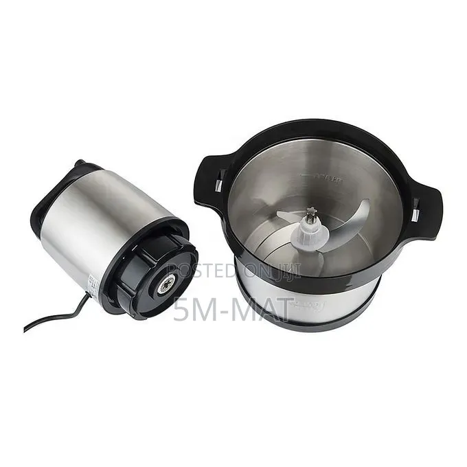 8l Fufu Pounder Palm Nut and Meat Grinder Silver/Black