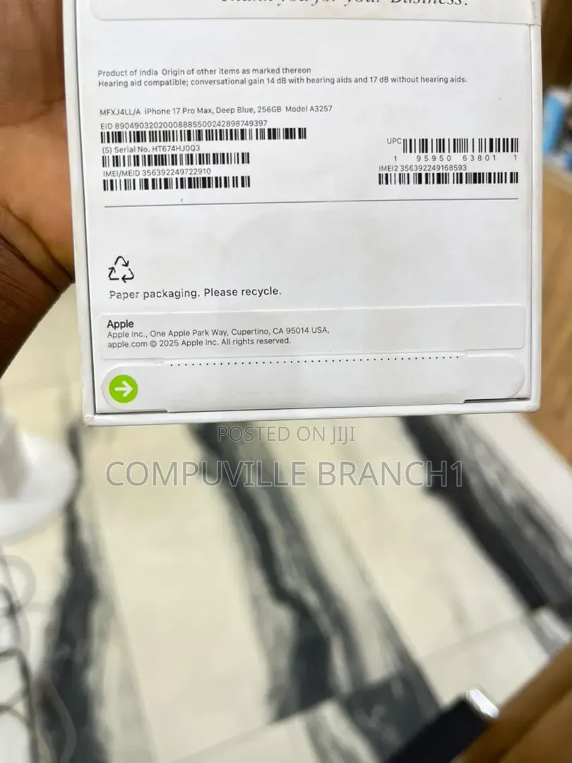 New Apple iPhone 17 Pro Max 256 GB Blue
