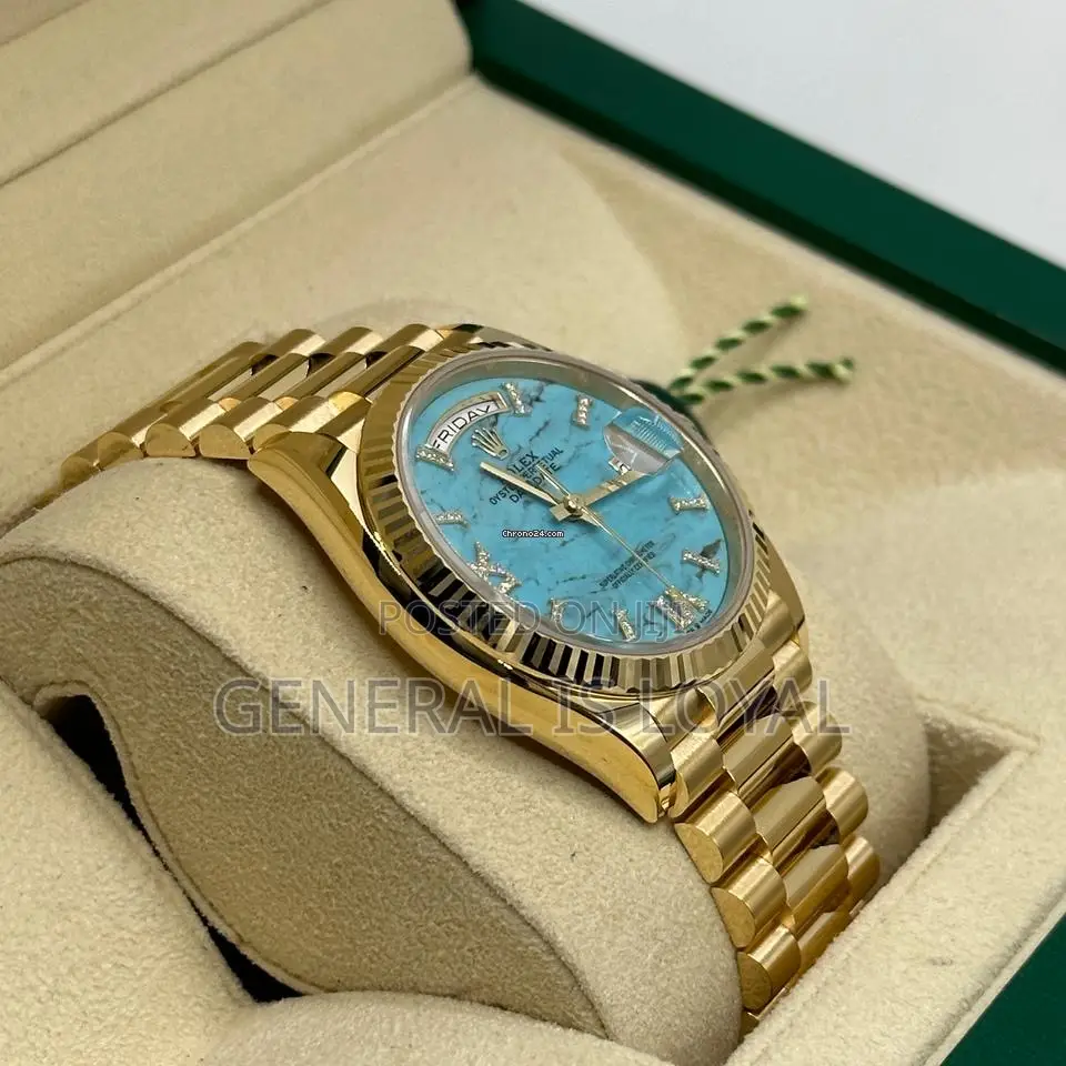 Rolex Day-Date 36m Distinctive Turquoise Stone Dial President Bracelet