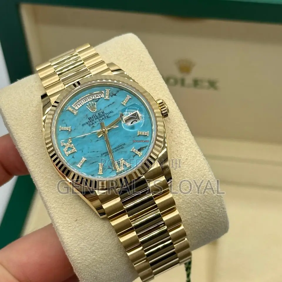 Rolex Day-Date 36m Distinctive Turquoise Stone Dial President Bracelet