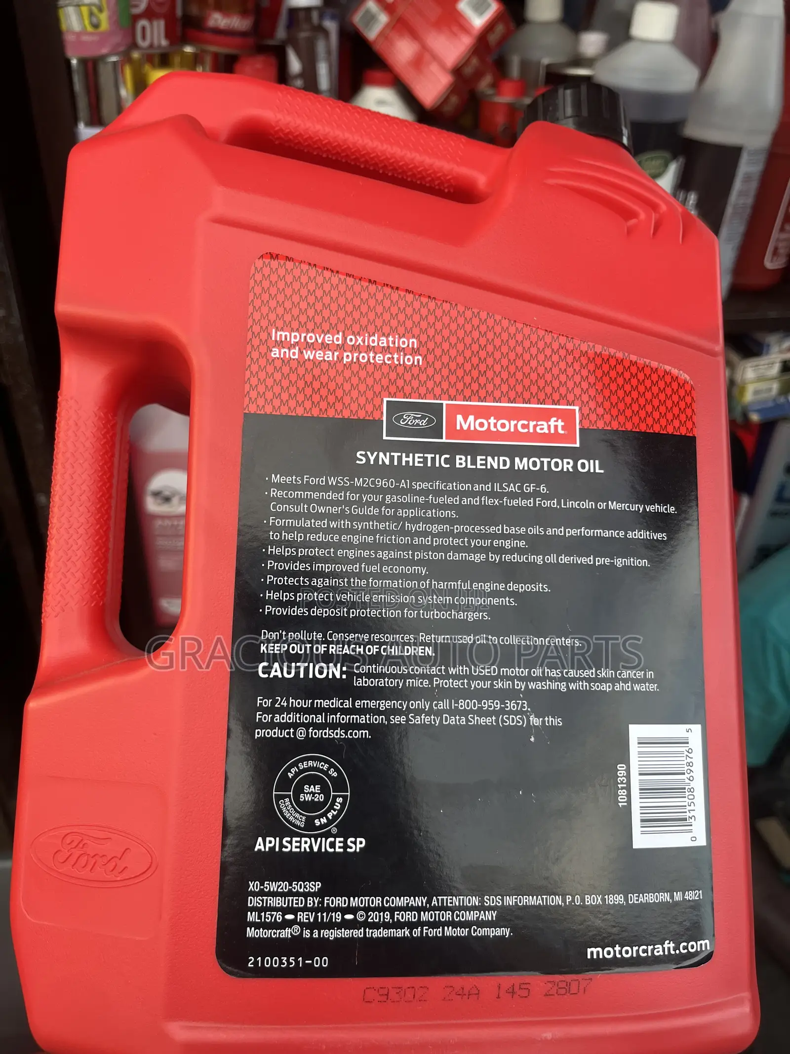 Motorcraft 5w 20 Engine Oil