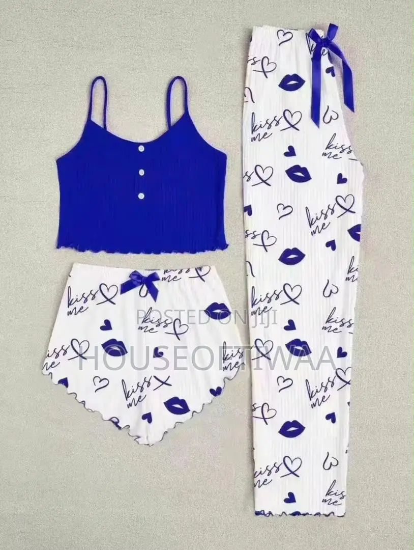 3 Pieces Night Wear Set