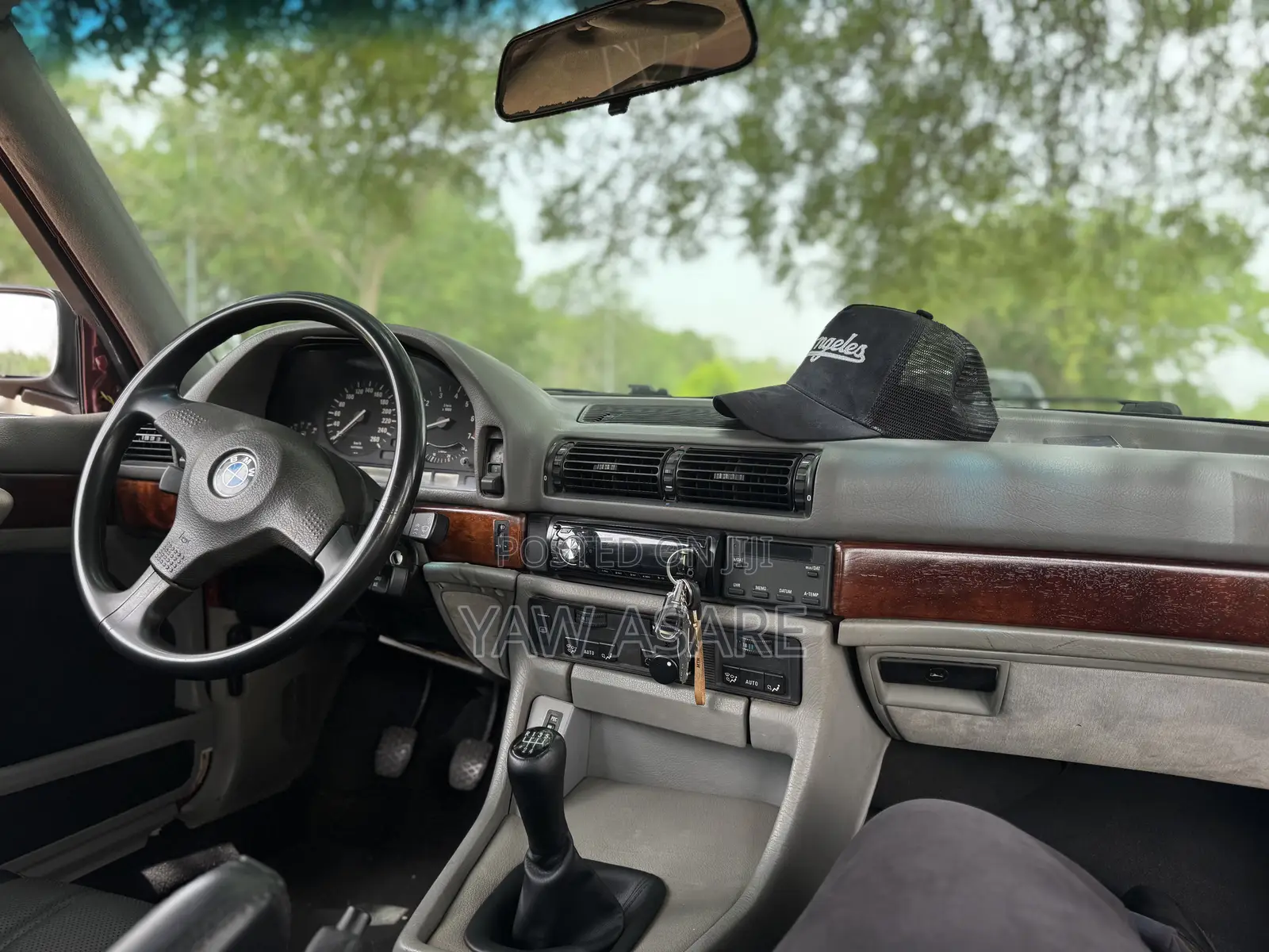 BMW 7 Series 1990 Burgundy