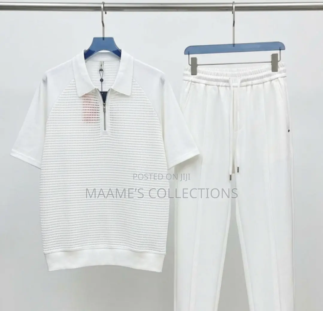 Men’S Print Zip Casual Top and Down Trousers