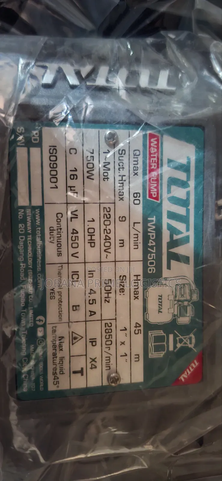 Total 750w Water Pump