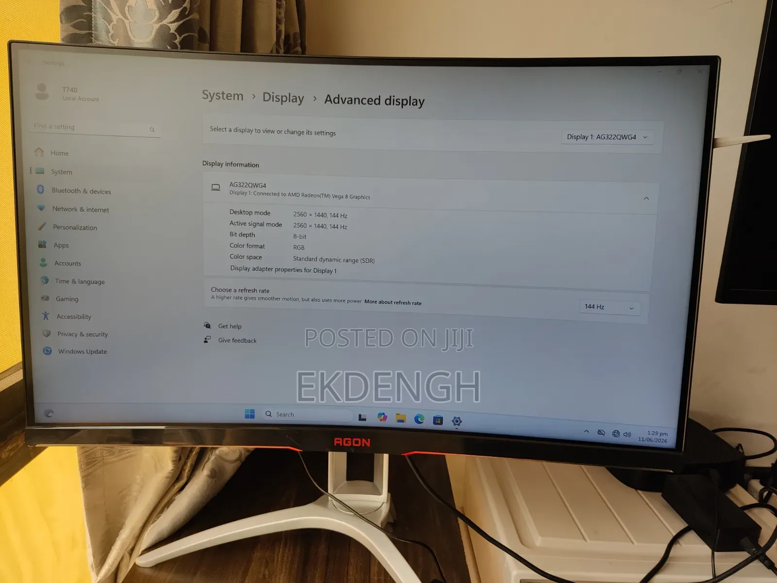 Aoc Ag322qcx | 31.5" Curved QHD Display | 2560×1440 144hz Va Panel 1ms