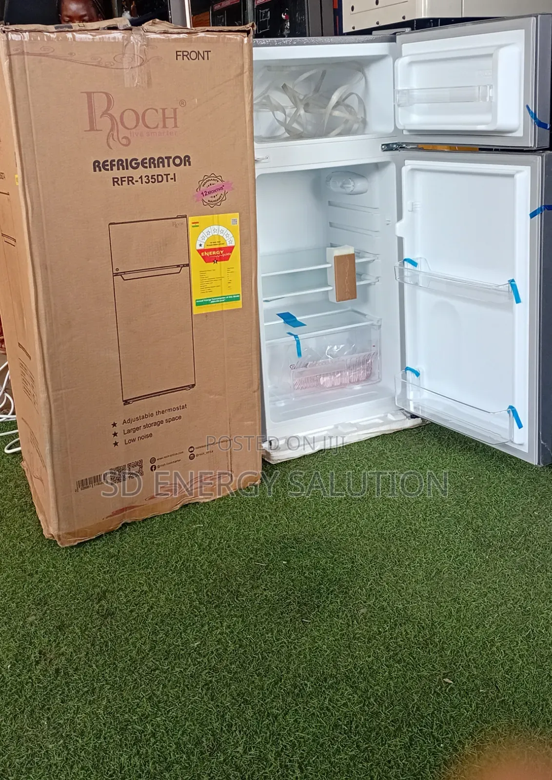 Roch 112l Double Door Fridge With Top Freezer.112l