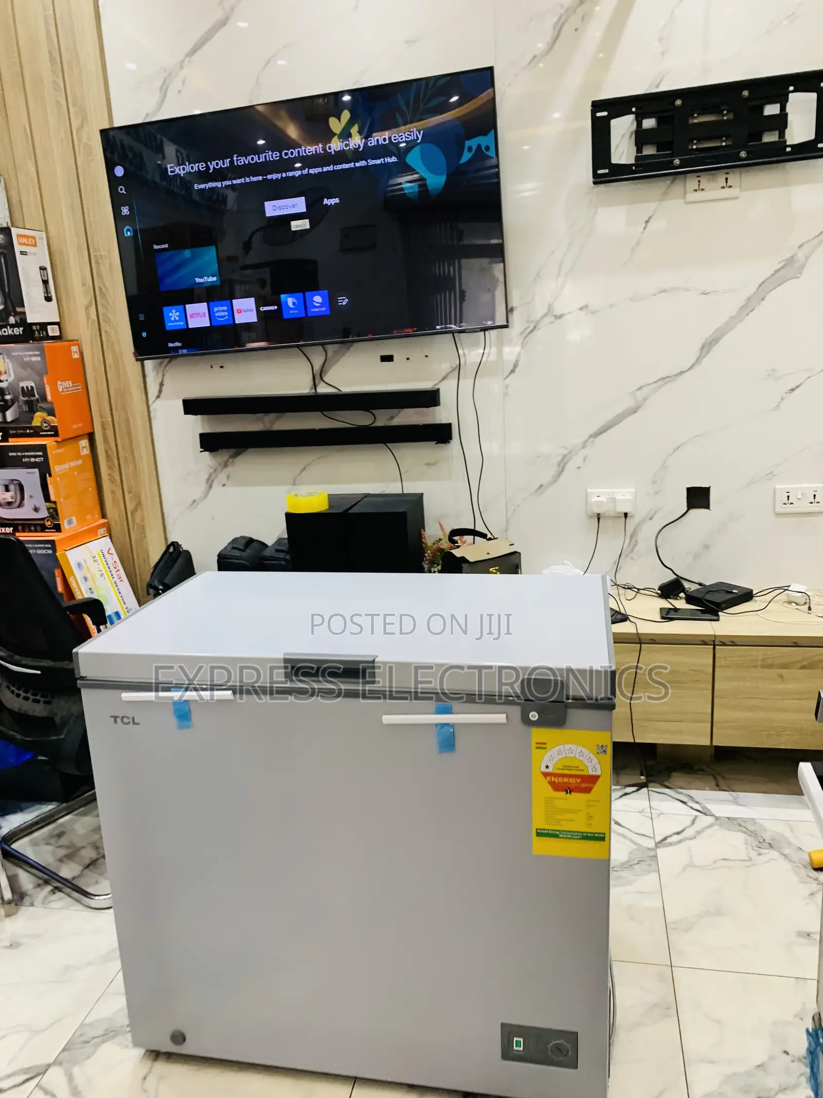 Lovely New Chest Freezer Single Door Grey TCL 200lts