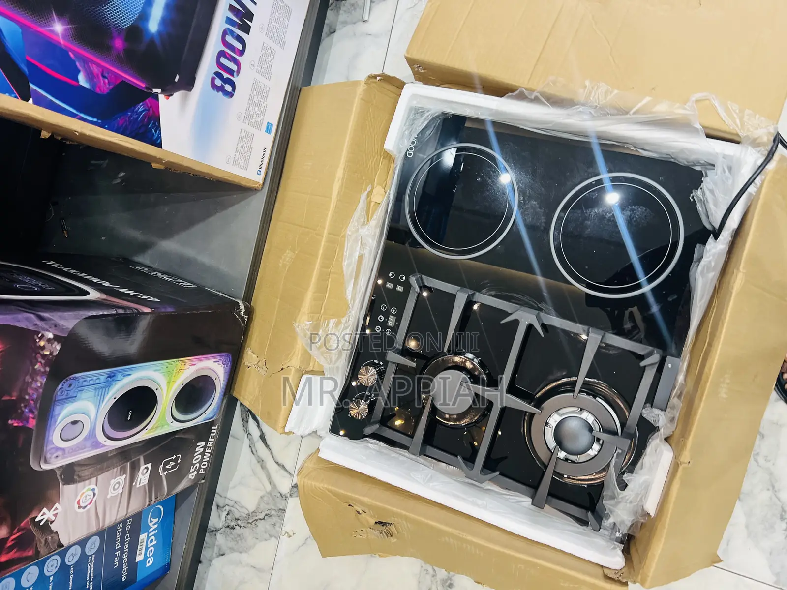 Adorable Kenwood 2 Gas With 2 Electric Built in Hob(Glass )