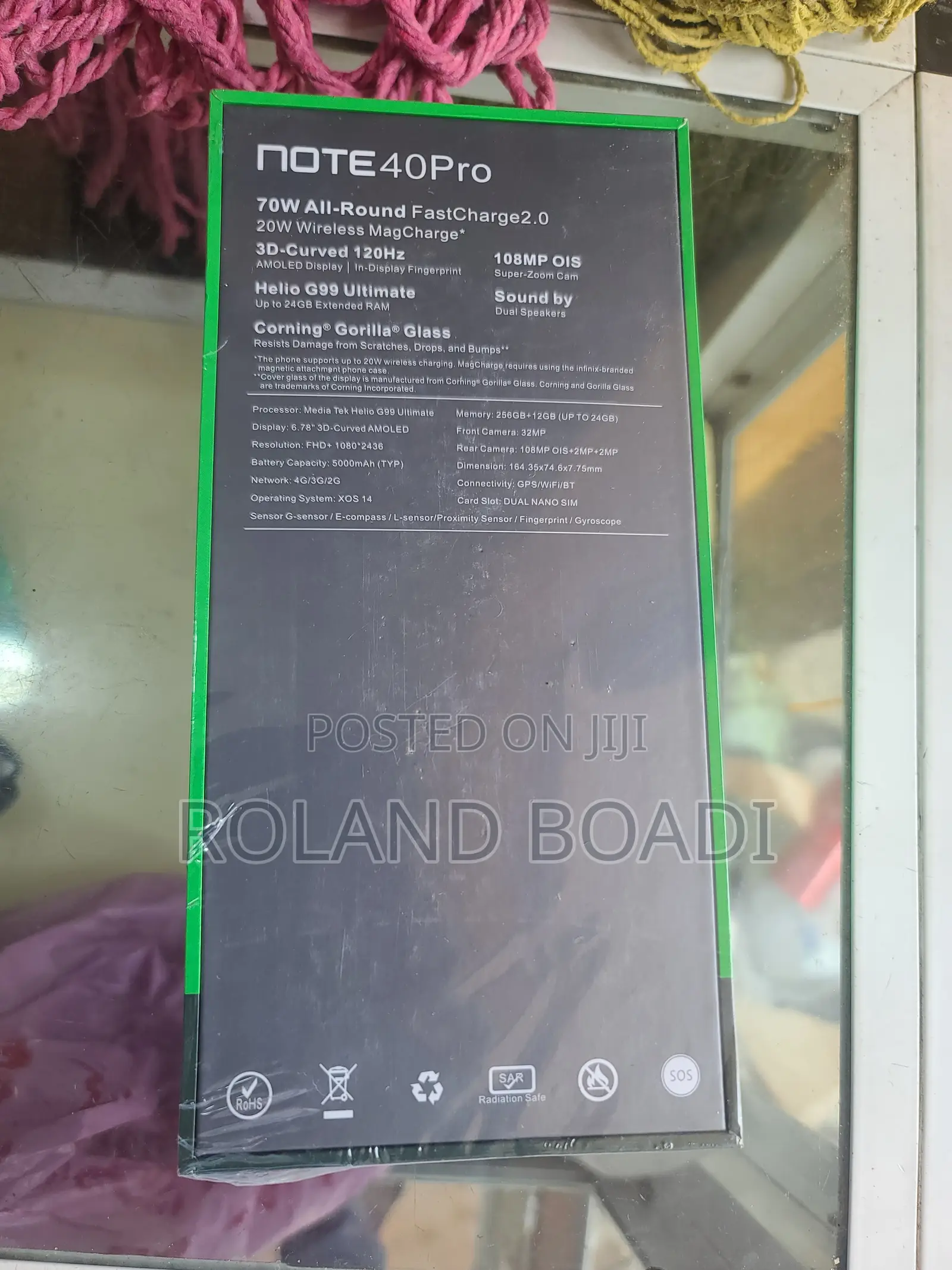 New Infinix Note 40 Pro 256 GB Black